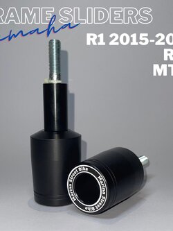 กันล้มข้าง R1 2015-2020 ,R1M,MT10 Marina กันล้มผลิตจากอลูมิเนียมนำเข้า เกรด6061T651 และPOM ติดตั้งง่าย สีดำ
