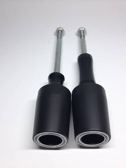 กันล้มข้าง Z650 Ninja650 2018 up แบร์นTigris กันล้มผลิตจากอลูมิเนียมนำเข้า เกรด6061T651 และPOM(65) สีดำ