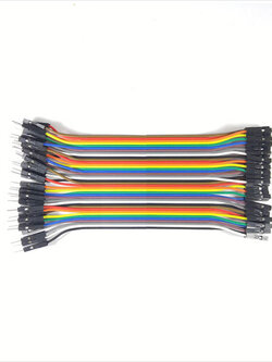 สายไฟต่อวงจรทดลอง IDC 40 เส้น แบบตัวผู้ ทั้ง 2 ด้าน ยาว 4 นิ้ว (Jumper wire)