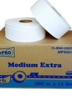 กระดาษชำระม้วนใหญ่ RiverPro JRT Medium 2 ชั้น 300 เมตร (ปรุ)