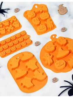 รวมแม่พิมพ์แผ่นขนมฮาโลวีน ผีน้อย ฟักทอง หัวกะโหลก