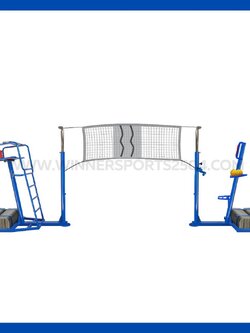 เสาตะกร้อ (แบบพิเศษอย่างดี) มาตรฐานแข่งขัน ชุดเฟืองโลหะ