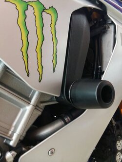 กันล้มข้าง R1 2015-2020 R1M MT10 Mothracing กันล้มผลิตจากอลูมิเนียมนำเข้า เกรด6061T651 และPOM ติดตั้งง่าย (65) สีดำ