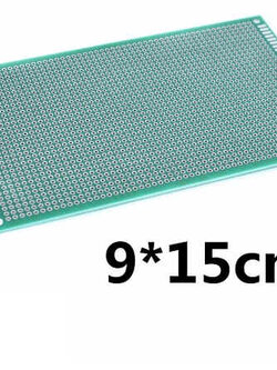 แผ่นPrototype PCB อเนกประสงค์ขนาด 9x15 เซนติเมตร แบบ 2 หน้าอย่างดี สีเขียว 9x15