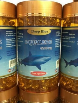 DEEP BLUE SQUALENE 5000 mg. 360 softgels น้ำมันตับปลาฉลามน้ำลึก เพิ่มไขมัน HDL ขับไล่ไขมันเลว LDL ออกไป ลดความดัน ลดไตรกลีเซอไรด์ ลดความเสี่ยงโรคหลอดเลือดตีบได้ผลดี จาก NEW ZEALAND