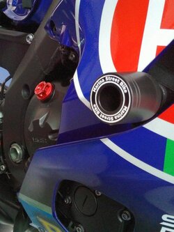 กันล้มข้าง R6 2017-19 Marina กันล้มผลิตจากอลูมิเนียมนำเข้า เกรด6061T651 และPOM ติดตั้งง่าย(65) สีดำ