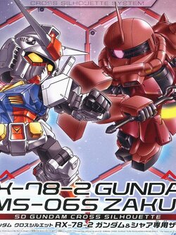 SD Gundam Cross Silhouette RX-78-2 Gundam & MS-06S ZAKU II (SD) (Gundam Model Kits)