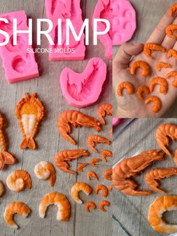 รวมแม่พิมพ์ กุ้ง กุ้งแม่น้ำ กุ้งแกะ กุ้งฝอย กุ้งแห้ง เหมือนจริงที่สุด