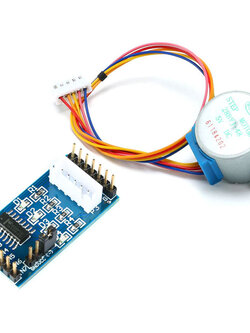 สเตปปิ้งมอเตอร์ 5 โวลต์ 4 เฟสพร้อมบอร์ดขับULN2003 (5V 4-phase Stepper Motor+ Driver Board ULN2003)