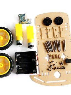 ชุดคิทอุปกรณ์โครงรถหุ่นยนต์แบบ 2 ล้อ (2WD Smart Car Robot Kit) 2WD
