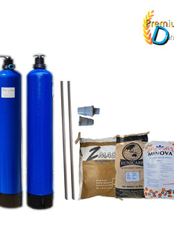 ชุดถังกรองน้ำใช้ขนาดจุสารกรอง 50 ลิตร 2 ใบ คาร์บอน+เรซิ่น ราคาพร้อมติดตั้ง