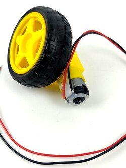 ชุดมอเตอร์เกียร์พร้อมล้อยาง สำหรับรถหุ่นยนต์ (TT Motor with Wires and Wheel Kit) TT Wheel Kit