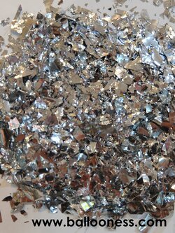 กระดาษฟอยสีเงินตัดละเอียด กระดาษโปรยติดลูกโป่ง กระดาษโปรยงานแต่งงาน (กลิตเตอร์ฺใส่ในลูกโป่ง กากเพชรลูกโป่ง)
