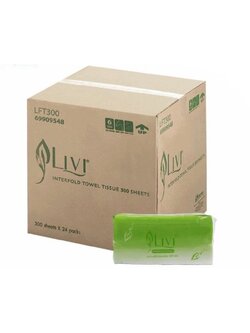 กระดาษเช็ดมือ Livi หนา 1 ชั้น บรรจุ 300 แผ่น