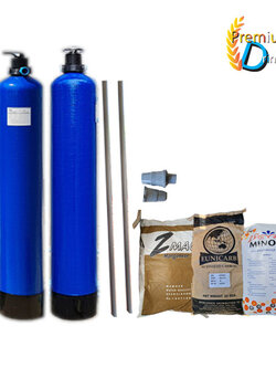 ชุดถังกรองน้ำใช้ขนาดจุสารกรอง 100 ลิตร 2 ใบ คาร์บอน+เรซิ่น ราคาพร้อมติดตั้ง