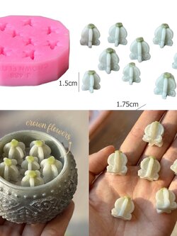 แม่พิมพ์ซิลิโคน ดอกรัก 3มิติ ดอกรักไหว้พระ ทำขนมได้ J-488