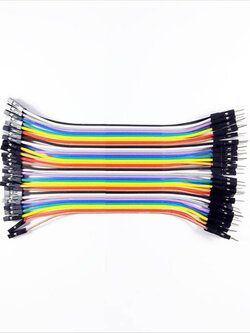 สายไฟต่อวงจรทดลอง IDC 40 เส้น แบบตัวผู้-ตัวเมีย ยาว 4 นิ้ว (Jumper wire)