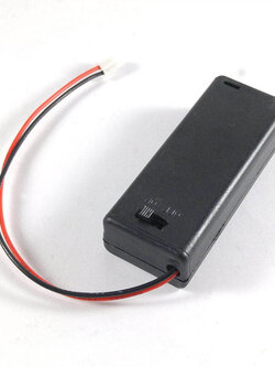 กระบะถ่าน AAA 2 ก้อน พร้อมสายที่มีหัวต่อแบบ JST 2 ขา สำหรับ micro:bit