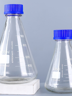 ขวดแก้วทรงกรวย Erlenmeyer flask /conical flask มีสเกล 500/1000ml