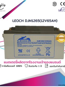 Leoch Battery DJM1265 (12V65AH) แบตเตอรี่แห้ง VRLA (แบตแห้ง)