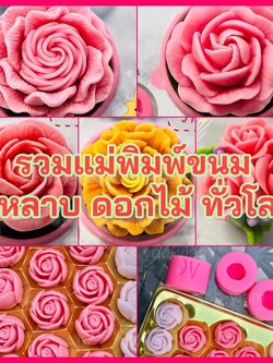 รวมพิมพ์ขนม 3มิติ รวมดอกไม้ คัดลายสวย พิมพ์ฟองดอง
