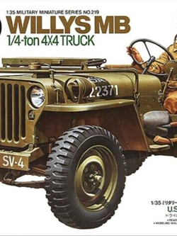 1/35 Jeep Willys MB. 1/4-Ton Truck MV Scale