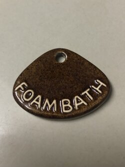 TAG CERAMIC FOAM BATH ป้ายแขวนขวด