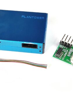 เซ็นเซอร์ตรวจจับฝุ่นละอองPM2.5 รุ่น PMS7003 พร้อมบอร์ดอะแด็ปเตอร์