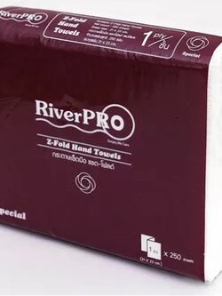 กระดาษเช็ดมือ RiverPro Z-Fold 1 ชั้น