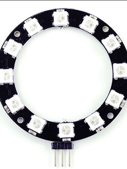 ZX-RGB12R แผงวงจร LED 3 สี RGB แบบโปรแกรมได้ 12 ดวงรูปวงแหวน