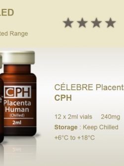 Celebre (CPH) Placenta Human S 12x 2ml vials 240mg Human Placenta-Hormone balance, improve sleep, skin elasticity, hair strength and thickness