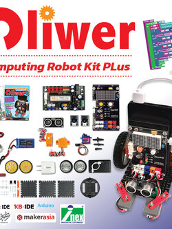 (เลิกผลิต) Oliwer Computing Robot Kit Plus ชุดอุปกรณ์เพื่อสร้างหุ่นยนต์ Oliwer สำหรับบอร์ด OpenKB