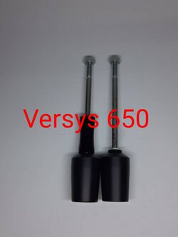 กันล้มข้าง Versys 650 2017 แบร์นTigris กันล้มผลิตจากอลูมิเนียมนำเข้า เกรด6061T651 และPOM ติดตั้งง่าย(65) สีดำ