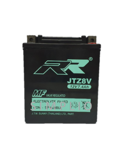 RR Battery JTZ8V (12V 7.4AH) แบตเตอรี่สำหรับมอเตอร์ไซค์ (แบตมอไซ)