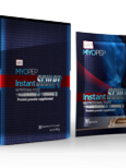 MYOPEP Instant Sculpt Sachet เป็นผลิตภัณฑ์เสริมโปรตีนสำหรับการสร้างกล้ามเนื้อและการทำตัวให้ผอมโดยมี 2 รสคือ Chocolate และ Vanila 2 Pack 60 ซอง