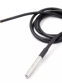 เซนเซอร์วัดอุณหภูมิในน้ำ ในดิน แบบโพรบสเตนเลสกันน้ํา DS18B20 สายยาว 1 เมตร(Digital Temperature Sensor Probe Waterproof)