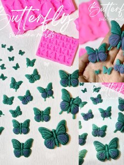 รวมแม่พิมพ์ ผีเสื้อ ทำขนมได้ ลายสวย