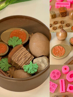 รวมแม่พิมพ์ขนม เซตพะโล้ ครบเครื่อง หมูพะโล้ ไข่เต็มฟอง ผักชี