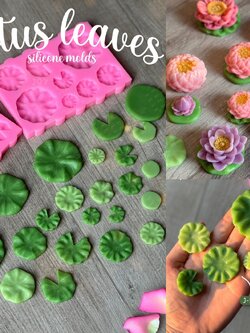 รวมแม่พิมพ์ ใบบัว หลาบแบบ ครบไซส์ในแผ่นเดียว