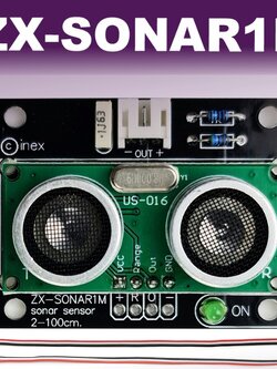 ZX-SONAR1M โมดูลวัดระยะทางด้วยคลื่นอัลตร้าโซนิกแบบให้ผลการทำงานเป็นแรงดันไฟตรง ZX-SONAR1M