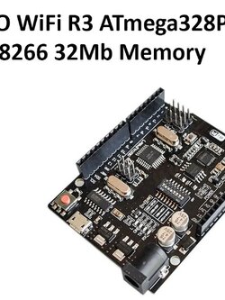 บอร์ดUNO R3 แบบมี WiFi ใช้ชิปATmega328P+ESP8266 USB-TTL CH340G (Arduino Compatible) UNO R3 WiFi