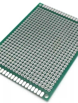 แผ่นปริ๊น PCB อเนกประสงค์แบบ 2 หน้าอย่างดี สีเขียว ขนาด 6x8 เซนติเมตร
