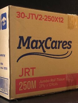 กระดาษชำระม้วนใหญ่ MaxCares JRT 250M