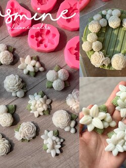 รวมแม่พิมพ์ ดอกมะลิพุ่ม ติดใบ วันแม่ วันพระ วันสงกรานต์ มีหลายแบบ