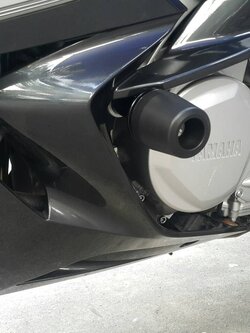 กันล้มข้าง FJR1300 Mothracing กันล้มผลิตจากอลูมิเนียมนำเข้า เกรด6061T651 และPOM ติดตั้งง่าย(65) สีดำ