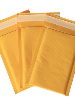 ซองกันกระแทก มีบับเบิ้ลและกาวในตัว กระดาษคราฟท์สีเหลือง bubble#02