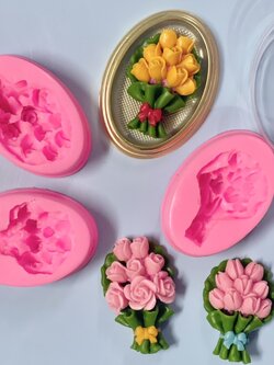 แม่พิมพ์ขนม ช่อดอกไม้ 3ลายน่ารัก