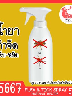 🍒15667 ชุดทำ น้ำยากำจัดเห็บ-หมัด 5kg สูตรธรรมชาติปลอดภัยต่อสัตว์เลี้ยง Natural Flea & Tick spray