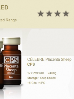 CÉLEBRE CPS Placenta Sheep Stem Cell 12 x 2ml vials 240mg เซลล์บำบัดที่ทันสมัยที่สุดในสวิส