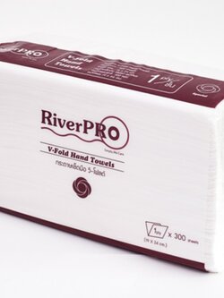 กระดาษเช็ดมือ RiverPro V-Fold Special 1 ชั้น